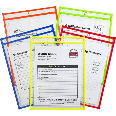 C-LINE PRODUCTS Shop Ticket Holder, 9"x12", Metal Eyelet, 25/BX, Assorted 25PK CLI43910